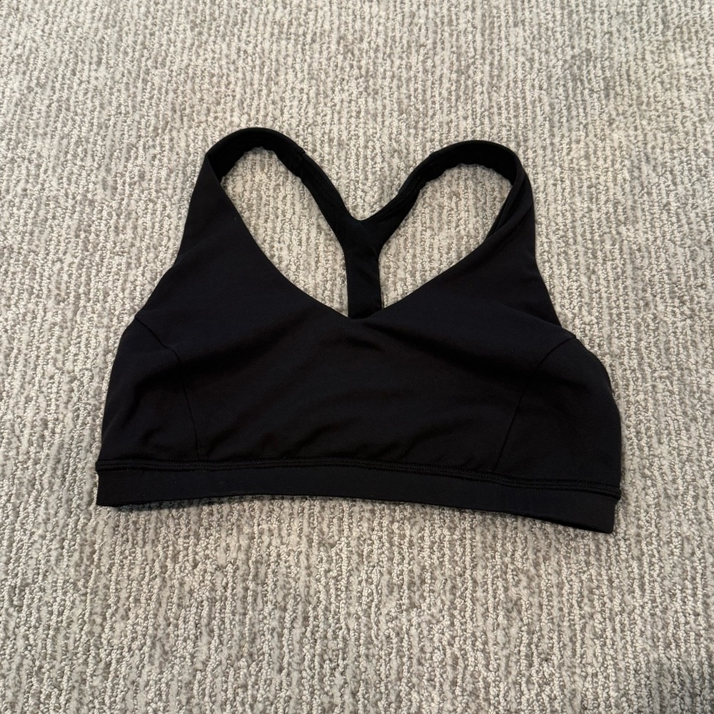 Lululemon Athletica Black Flow Y Sports Bra